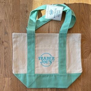 Mint Green Canvas Trader Joe’s Tote Bag